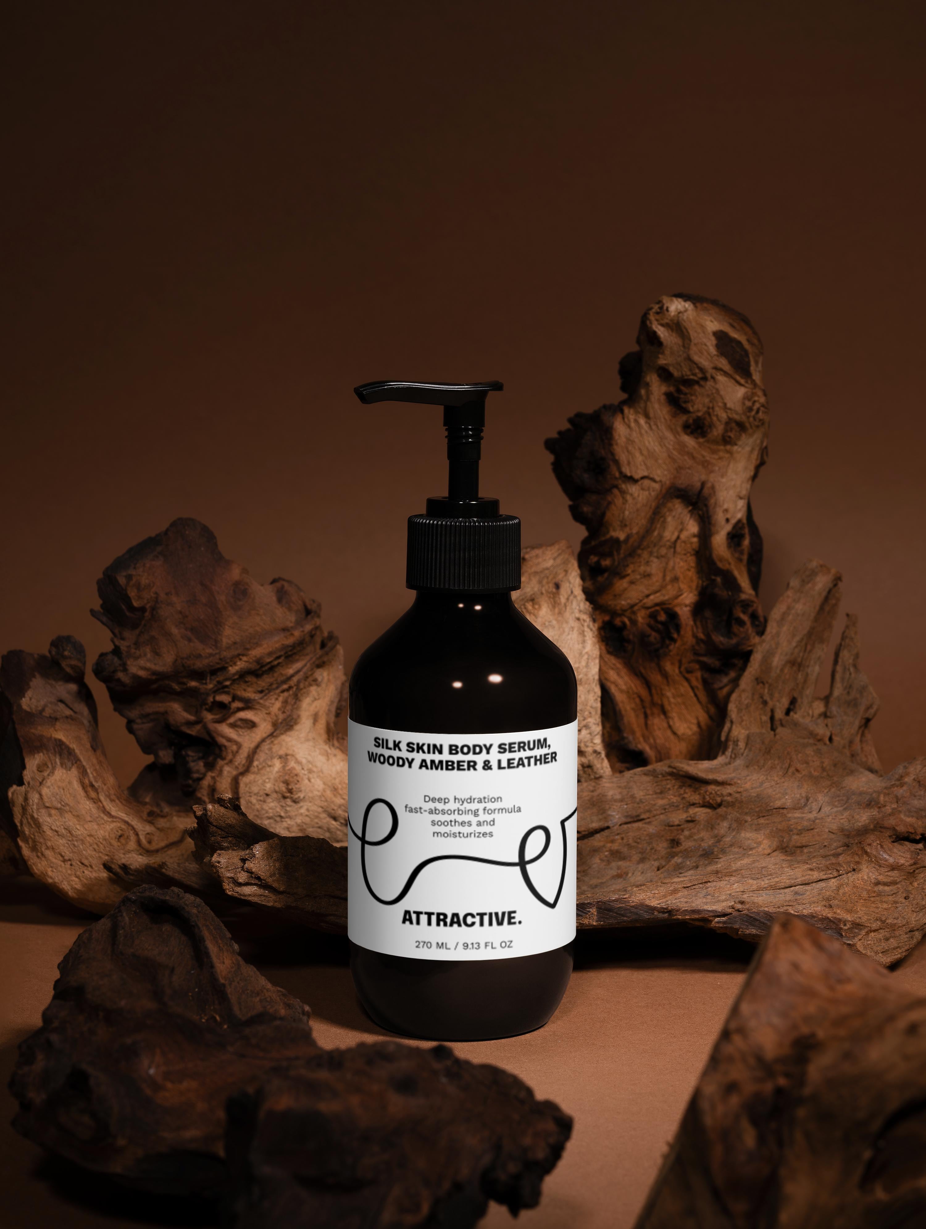 Silk Skin Body Serum, Woody Amber & Leather